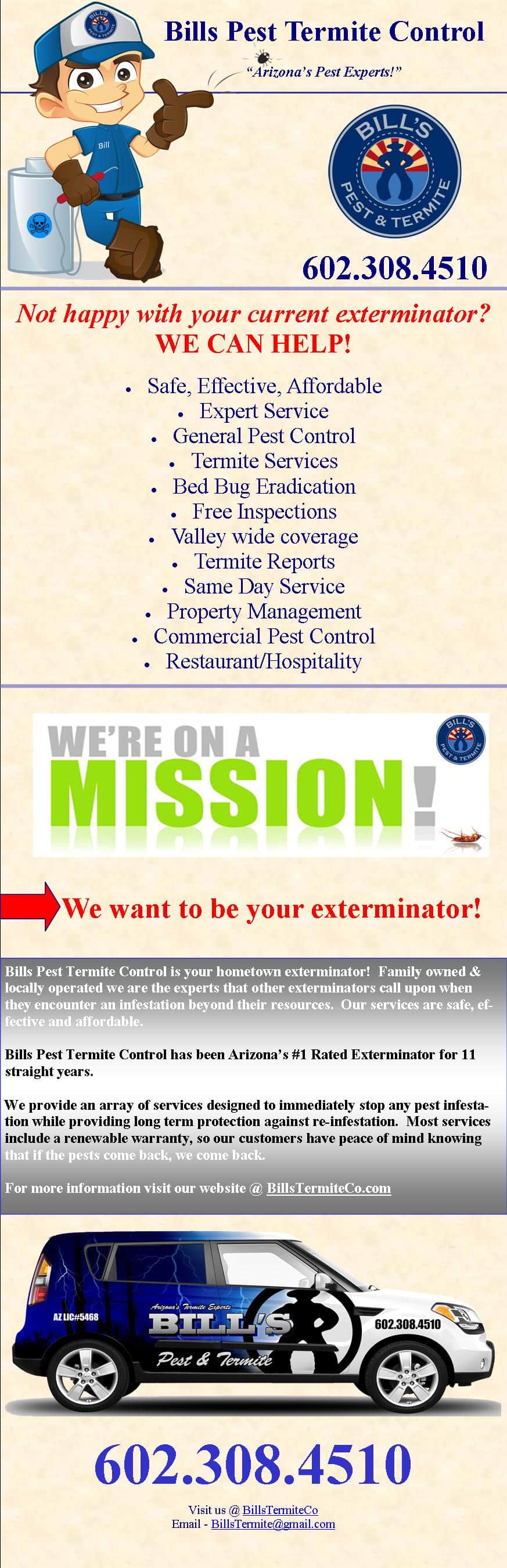 We want to be your exterminator